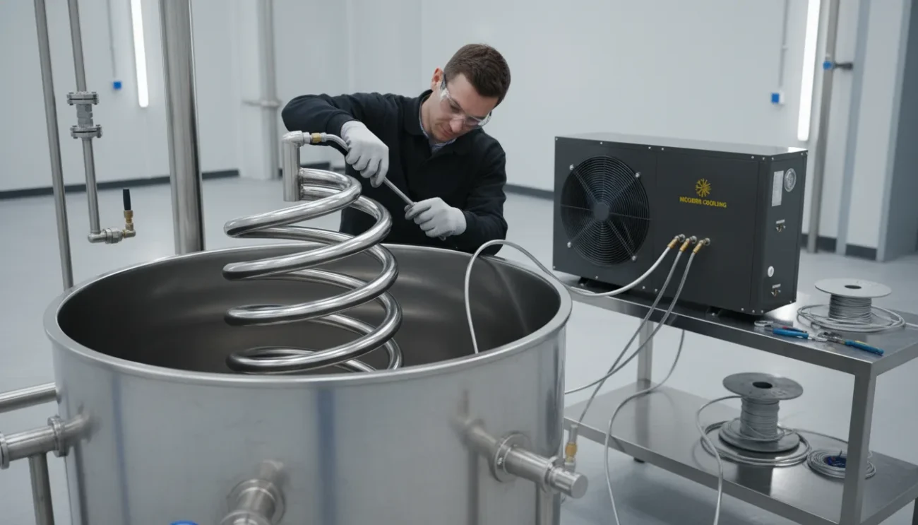 جهاز تبريد الخزان بالكويل الداخلي