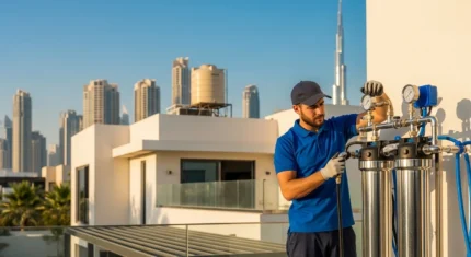 تركيب نظام فلتر مياه في منزل بدبي بواسطة فني متخصص