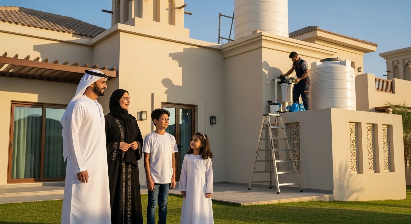 تركيب نظام فلترة مياه في فيلا برأس الخيمة