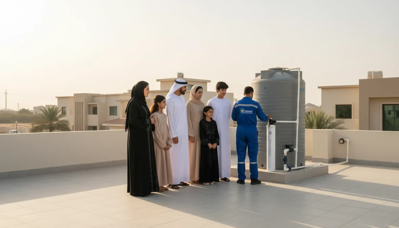 تركيب نظام فلترة مياه في فيلا بأم القيوين