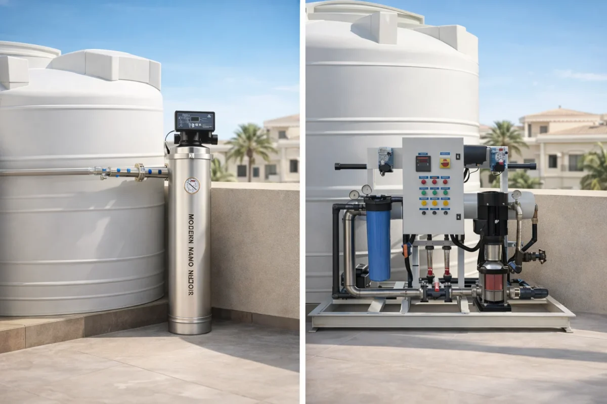 الفرق بين فلتر المياه والتحلية المنزلية في الإمارات