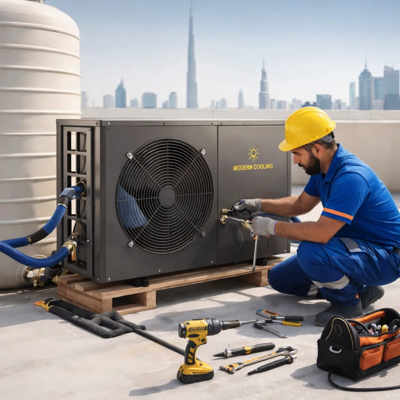 تركيب جهاز تبريد الخزان